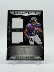 Zay Flowers Football Cards 2023 Panini Black Rookie Signature Materials Prices