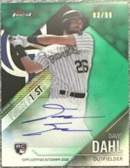 David Dahl [Green Refractor] #FF-DD Baseball Cards 2017 Topps Finest Firsts Autographs Prices