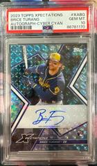 Brice Turang [Cyber Cyan] Baseball Cards 2023 Topps Xpectations Autographs Prices
