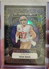 Nick Bosa [Yellow Electric Etch] #25 Football Cards 2023 Panini Obsidian Supernova Prices
