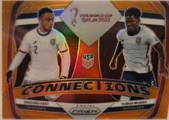 Sergino Dest, Yunus Musah [Orange] Soccer Cards 2022 Panini Prizm World Cup Connections Prices