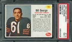 Bill George [Hand Cut] Football Cards 1962 Post Cereal Prices