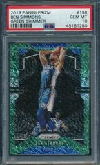 Ben Simmons [Green Shimmer] #198 Basketball Cards 2019 Panini Prizm Prices