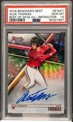 Alek Thomas [Refractor] #B18-AT Baseball Cards 2018 Bowman's Best of 2018 Autographs Prices