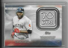 David Ortiz Baseball Cards 2021 Topps 70th Anniversary Logo Patch Prices