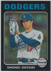 Shohei Ohtani [Black Refractor] #371 Baseball Cards 2024 Topps Heritage Chrome Prices