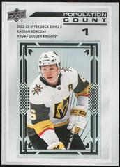 Kaedan Korczak [1] Hockey Cards 2022 Upper Deck Population Count Prices
