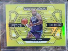 LeBron James [Yellow Flood] #6 Basketball Cards 2021 Panini Obsidian Pitch Black Prices