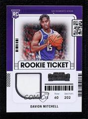 Davion Mitchell Basketball Cards 2021 Panini Contenders Rookie Ticket Swatches Prices