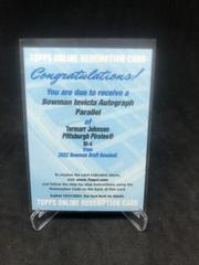 Termarr Johnson [Autograph] #BI-4 Baseball Cards 2022 Bowman Draft Invicta Prices
