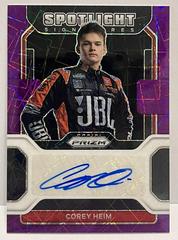 Corey Heim [Purple Velocity] #SS-CH Racing Cards 2022 Panini Prizm Nascar Spotlight Signatures Prices