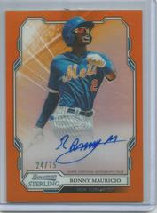 Ronny Mauricio [Orange] #RM Baseball Cards 2019 Bowman Sterling Prospect Autographs Prices