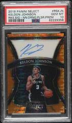 Keldon Johnson [Neon Orange Pulsar Prizm] Basketball Cards 2019 Panini Select Rookie Signatures Prices