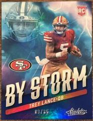 Trey Lance [Blue] #BST-3 Football Cards 2021 Panini Absolute By Storm Prices