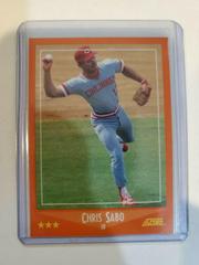 Chris Sabo [Glossy] #100T Baseball Cards 1988 Score Traded Prices