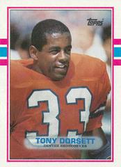 Tony Dorsett #240 Football Cards 1989 Topps Prices