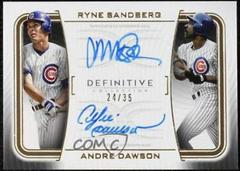 Andre Dawson, Ryne Sandberg #DAC-SD Baseball Cards 2023 Topps Definitive Dual Autograph Collection Prices