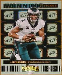 Jalen Hurts [Gold] Football Cards 2022 Panini Contenders Winning Ticket Prices