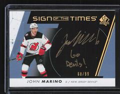 John Marino [Black] Hockey Cards 2022 SP Authentic Sign of the Times Prices