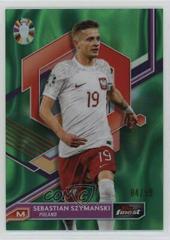 Sebastian Szymanski [Lava Green Refractor] #62 Soccer Cards 2023 Topps Finest Road to UEFA EURO Prices