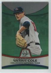 Gerrit Cole [Green Refractor] Baseball Cards 2010 Bowman Platinum Prospects Prices