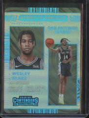 Blake Wesley #5 Basketball Cards 2022 Panini Contenders Permit to Dominate Prices