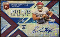 Baker Mayfield [Autograph Aspirations Blue] #139 Football Cards 2018 Panini Elite Draft Picks Prices