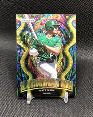 Matt Olson [Gold Donut Circles Prizm] #IL-12 Baseball Cards 2022 Panini Prizm Illumination Prices