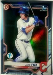 Jake Fox [Sky Blue Foil] #BD-102 Baseball Cards 2021 Bowman Draft 1st Edition Prices