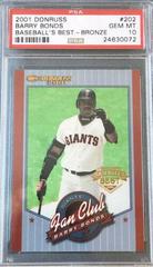 Barry Bonds [Baseball's Best Bronze] #202 Baseball Cards 2001 Donruss Prices