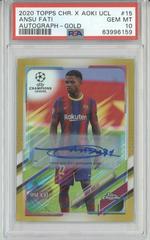 Ansu Fati [Gold Refractor] Soccer Cards 2020 Topps Chrome UEFA Champions League Autographs Prices