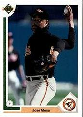 Jose Mesa Baseball Cards 1991 Upper Deck Prices
