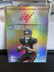 Drake London Football Cards 2022 Panini Illusions Rookie Endorsements Autographs Prices