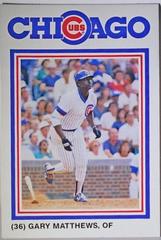 Gary Matthews Baseball Cards 1987 Cubs David Berg Prices