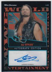 AJ Styles [Black Refractor] Wrestling Cards 2021 Topps Chrome WWE Autographs Prices