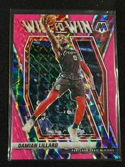 Damian Lillard [Pink Fluorescent] Basketball Cards 2020 Panini Mosaic Will to Win Prices