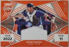 Kevin Parada [Orange] #FRM-KP Baseball Cards 2022 Panini Elite Extra Edition First Round Materials Prices