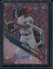 Victor Robles [Autograph Red Orbit Diffractor] #VR Baseball Cards 2018 Bowman High Tek Prices