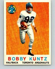 Bobby Kuntz Football Cards 1959 Topps CFL Prices