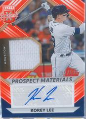 Korey Lee [Orange] Baseball Cards 2022 Panini Elite Extra Edition Prospect Materials Signatures Prices