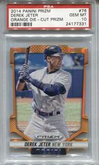 Derek Jeter [Orange Die Cut Prizm] Baseball Cards 2014 Panini Prizm Prices