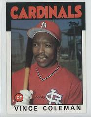 Vince Coleman #8 Baseball Cards 1986 Topps Super Prices