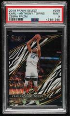 Karl-Anthony Towns [Zebra Prizm] Basketball Cards 2019 Panini Select Prices