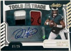 Jalen Hurts [Material Autograph Prime] #TTD-6 Football Cards 2022 Panini Absolute Tools of the Trade Double Prices