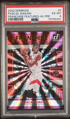Pascal Siakam [Purple Laser] #5 Basketball Cards 2022 Panini Donruss Franchise Features Prices