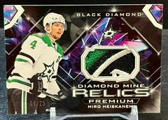Miro Heiskanen [Premium Relic] #DMR-MH Hockey Cards 2023 Upper Deck Black Diamond Mine Relic Prices