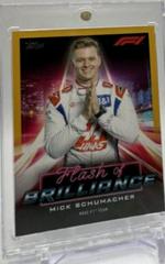 Mick Schumacher [Gold] #FOB-MS Racing Cards 2022 Topps Formula 1 Flash of Brilliance Prices