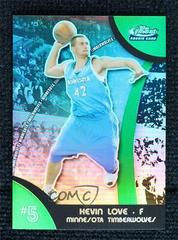 Kevin Love [Green Refractor] Basketball Cards 2007 Finest Prices
