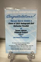 Termarr Johnson [Red] #C22A-TJ Baseball Cards 2022 Bowman Draft Class of Autographs Prices