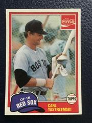 Carl Yastrzemski #11 Baseball Cards 1981 Coca Cola Prices